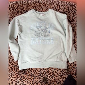 Kids Mint Green 'Force of Nature' Sweatshirt